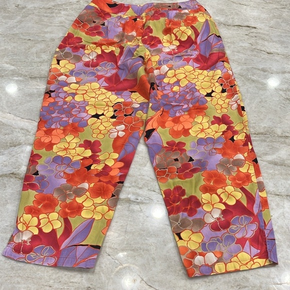 Talbots Tropical Print Culottes | Multicolor | Size 6 - Picture 2 of 10